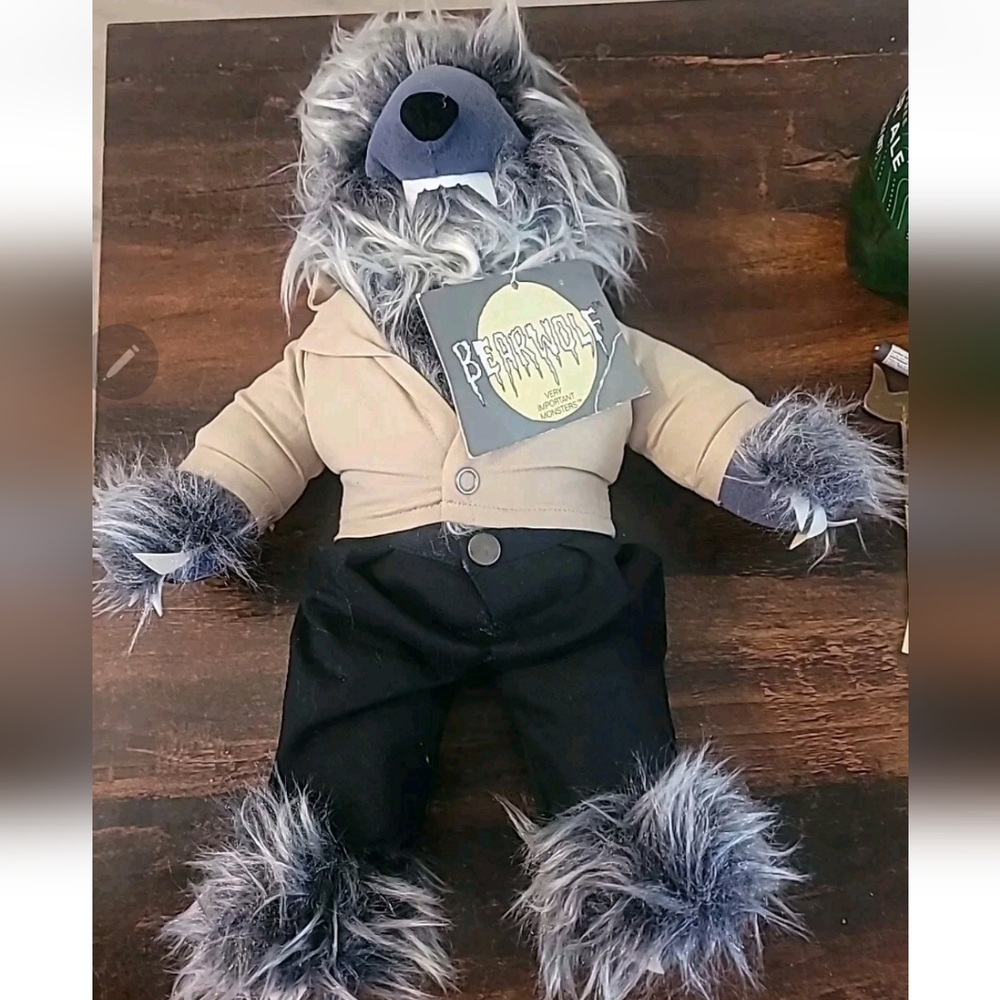 VTG. 1986 North American Bear Co. V.I.M. Bearwolf Plush Stuffed Animal 16" NWT